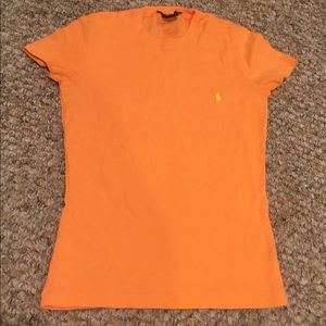 Polo t-shirt with yellow logo